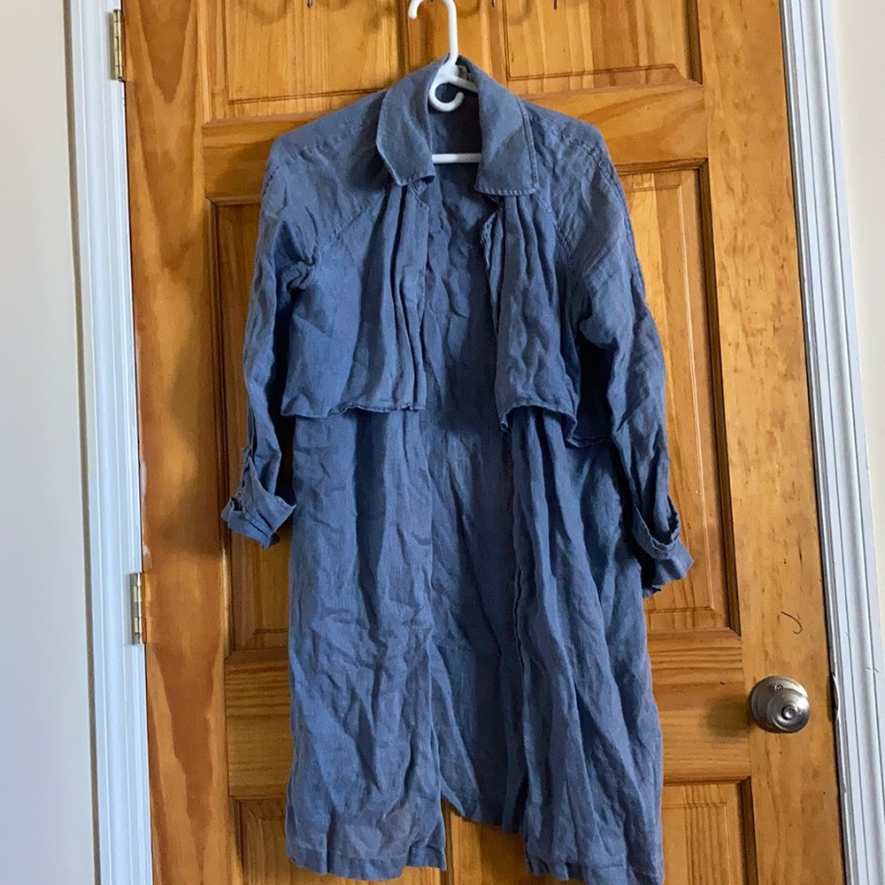 Artisan NY linen jacket - SMALL (loose, open fit)